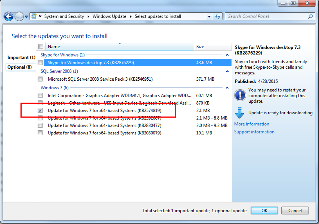 Begin update. Begin update